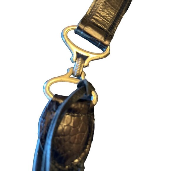 Brighton Straw Purse Leather Detail Shoulder Strap Silver Hardware - Picture 4 of 7